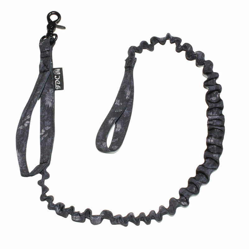 [Australia] - FDC Training Dog Bungee Leash Tactical Heavy Duty with Control Handle Quick Release for Medium Large Dogs Stretched Length- 46" / Non-Stretched Length- 30" Kryptek BLACK 