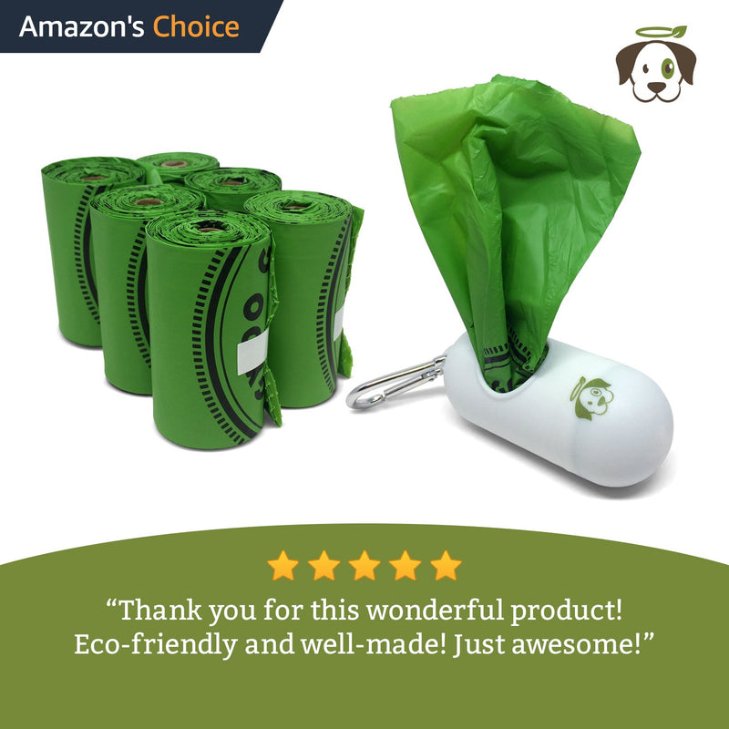 [Australia] - Biodegradable Poop Bags | Dog Waste Bags, Unscented, Vegetable-Based & Eco-Friendly, Premium Thickness & Leak Proof, Easy Detach & Open, Includes Dispenser, Supports Rescues 