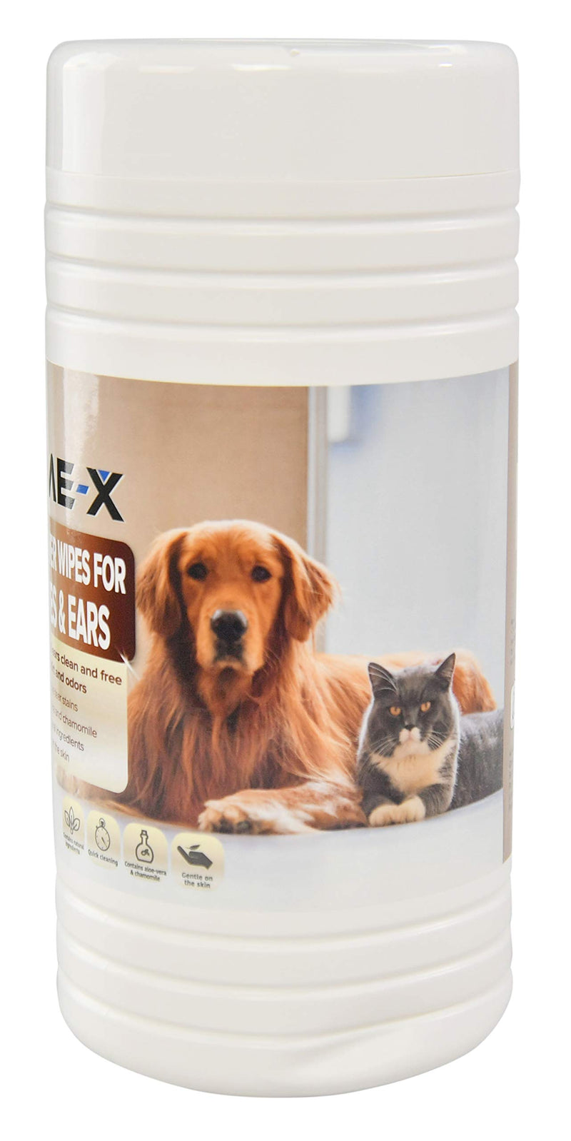 HOME-X Pet Ear and Eye Wipes, Gentle Animal-Safe Cleaning Wipes (80 Count) - PawsPlanet Australia