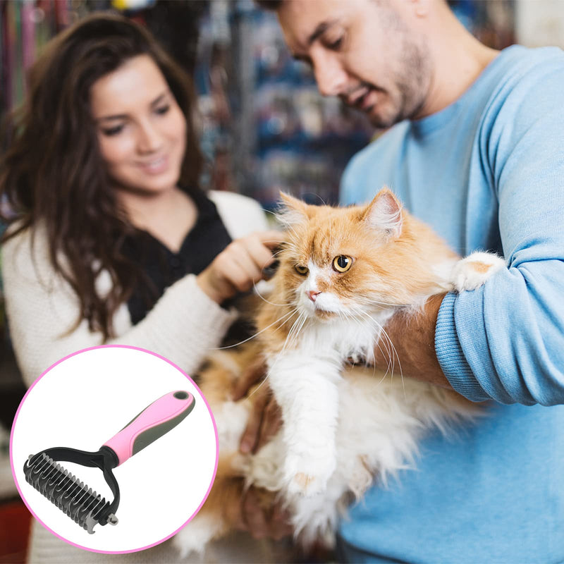 Hriymtd Undercoat Brush Dog, Dog Comb Fur Brush, Pet Grooming Fur Brush Cats, Grooming Brush for Cats, Dogs, Puppies, Kittens, Short Hair, Comb - PawsPlanet Australia