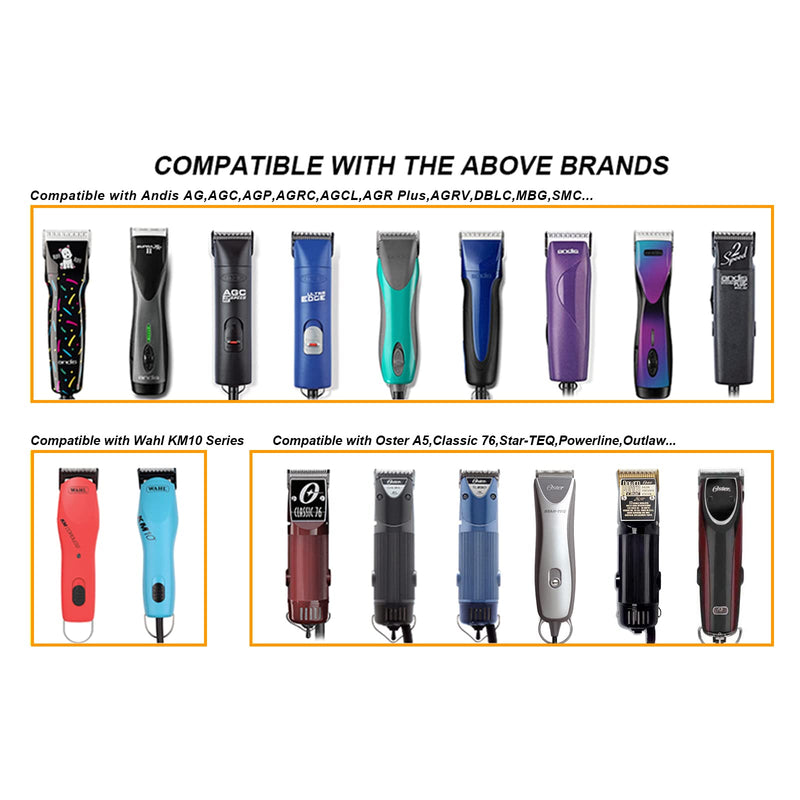 Professional Detachable Replacement Ceramic Blades set,compatible with Andis AGC,BDC,BGC,MBG Series,oster Classic 76/Star-Teq/Power-Teq Clippers,Size 1-1/2+Size 2#,2 pcs Size 1-1/2(2 pcs) - PawsPlanet Australia