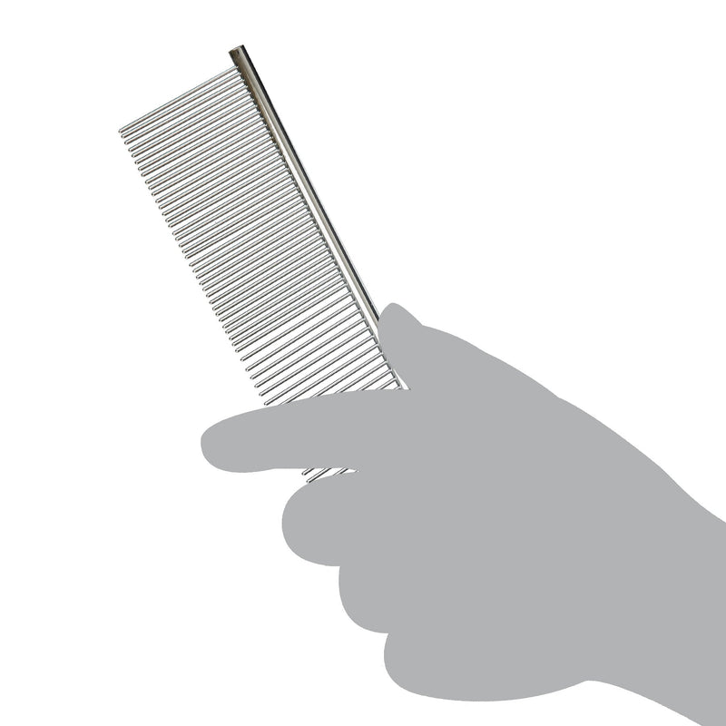 Scarlet pet | Grooming comb “Fury” made of stainless steel, 19 cm long; suitable for tangles; knotting and grooming; for dogs and cats (approx. 19 x 4.5 cm) approx. 19 x 4.5 cm - PawsPlanet Australia