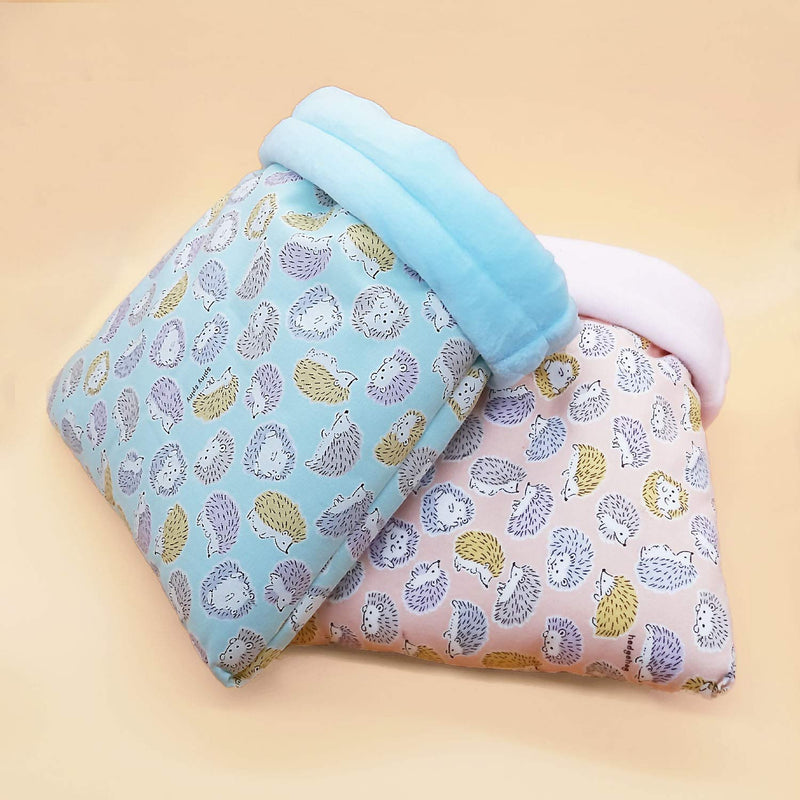 [Australia] - Handmade Sleeping Bag Pouch Hideout Cave for Hedgehog Guinea Pig Hamster Rat Ferret Hamster Squirrel and Other Small Animal Beds (Pink) Pink 