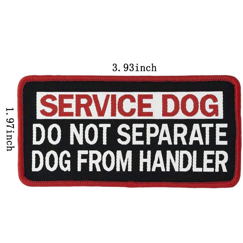 [Australia] - ODSP Service Dog Do Not Separate Dog from Handler, Not All Disabilities are Visible, Working Do Not Touch Emblem Embroidered Fastener Hook and Loop Backing Patches for Vests/Harnesses 