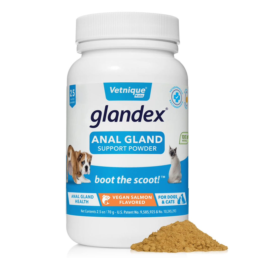 Glandex Dog & Cat Anal Gland Fiber Supplement Vegan Powder with Pumpkin, Digestive Enzymes and Probiotics - Healthy Guts and Digestions - Boot The Scoot - by Vetnique Labs (70g) 70g - PawsPlanet Australia