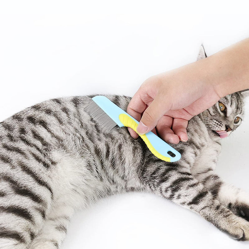 Zliger 4 Pieces Dog Flea Combs Pets Grooming Comb Flea Comb to Remove Fleas Flea Removal Grooming Comb for Cats Dogs - PawsPlanet Australia