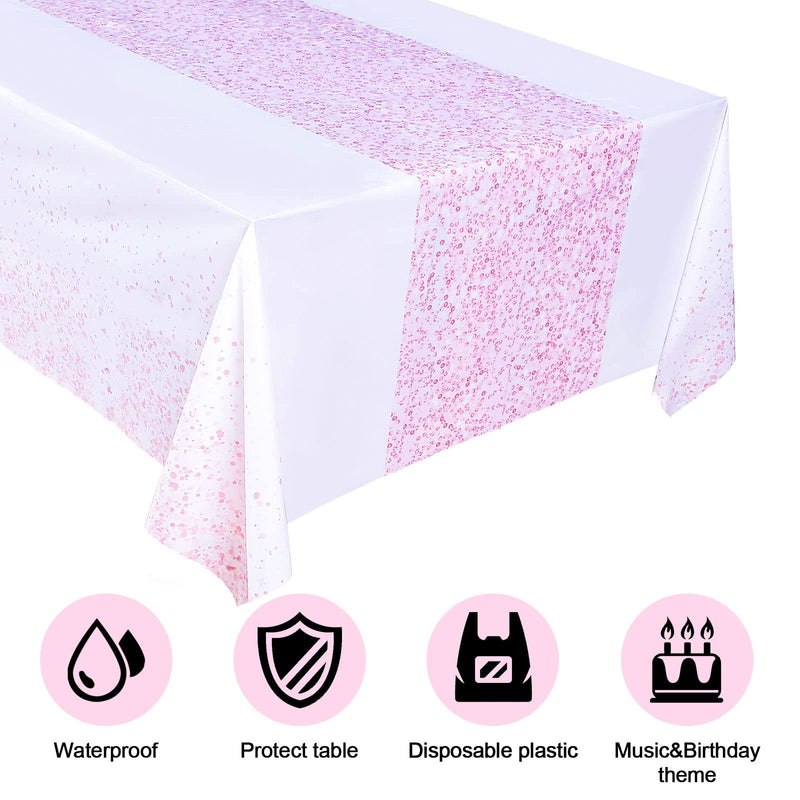 4Pack Rectangle Tables Rose Gold Plastic Tablecloths ，Waterproof Disposable Table Cloths for Parties, Wedding Birthday Anniversary Christmas Wedding Meeting - 51.2" x 86.6" - PawsPlanet Australia