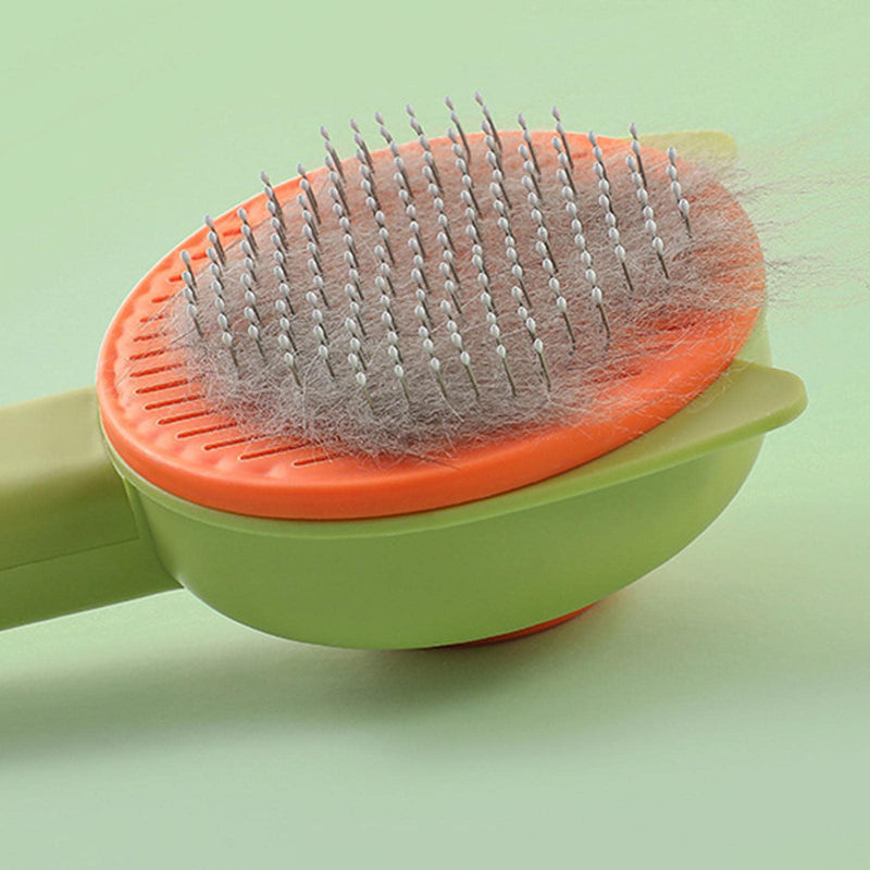 AWAVM cat brush dog brush for short hair and long hair animal hair brush - self-cleaning cat dog brush for removing loose undercoat and mats - PawsPlanet Australia