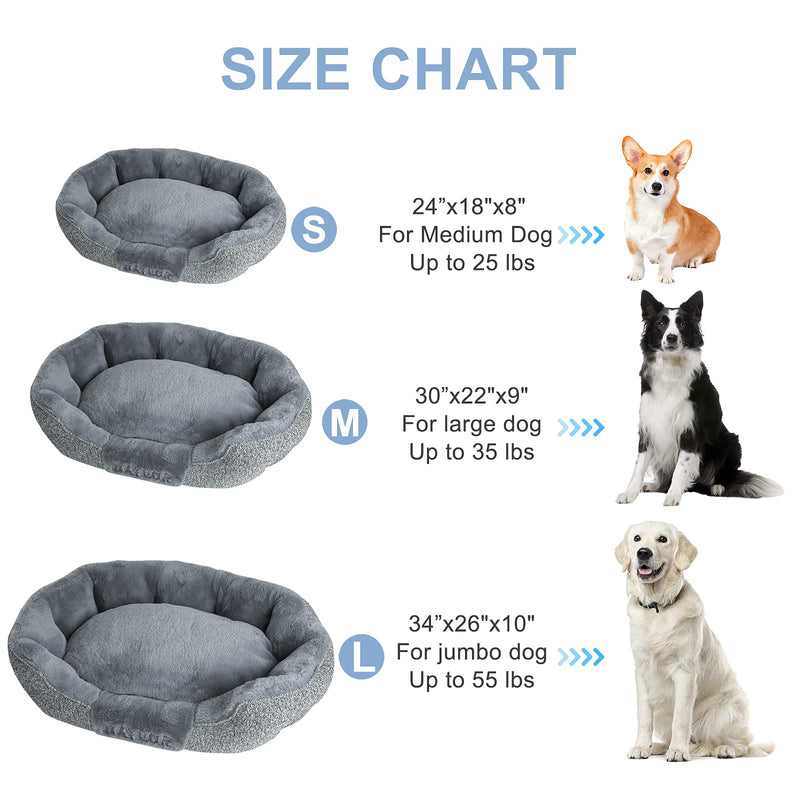 Washable Dog Beds with Removable Covers for Medium Large Dogs Clearance ,Orthopedic Dog beds for Medium Dogs,Self Warming Pet Bed for Small Dogs Grey Washable - PawsPlanet Australia