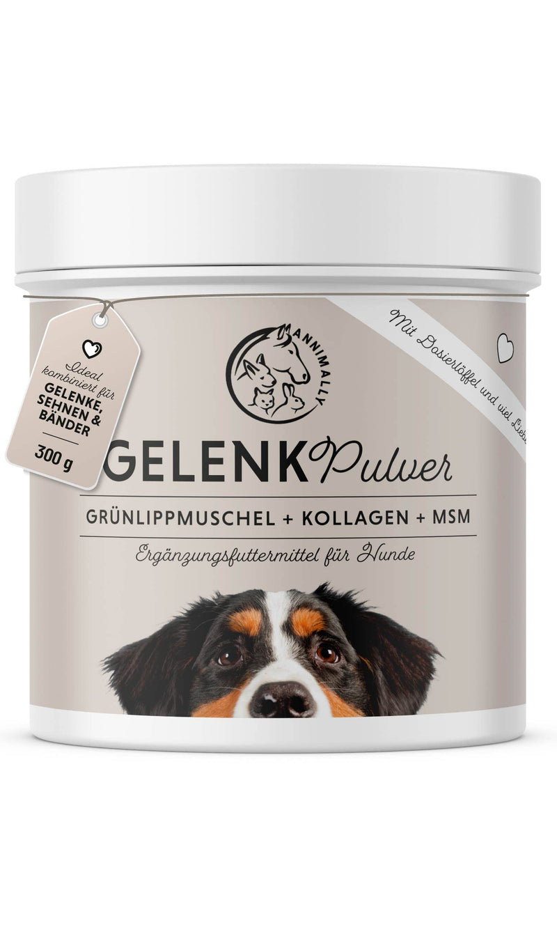 Annimally joint powder for dogs 300g with MSM, green-lipped mussel and collagen - joint powder with collagen for dogs alternative to tablets - PawsPlanet Australia