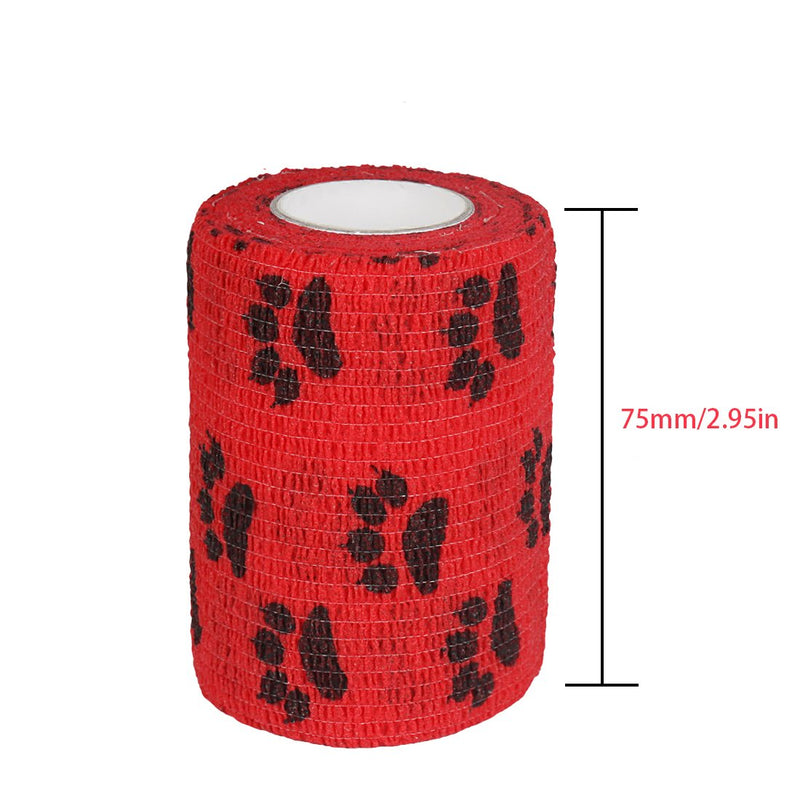 Various2013 6 Rolls Self Adherent Cohesive Wrap Bandages Sports Tape for Wrist, Stretch Athletic Tape for Ankle Sprains & Swelling Random Colors ZZBD-02 (7.5cm x 4.5m) Cartoon - PawsPlanet Australia