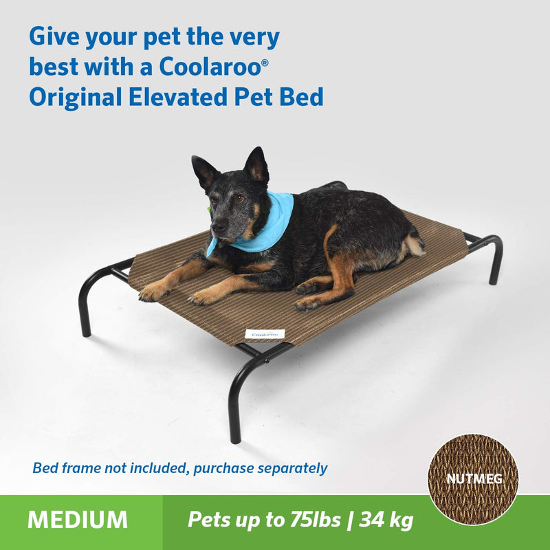 Coolaroo Replacement Cover, The Original Elevated Pet Bed by Coolaroo, Medium, Nutmeg - PawsPlanet Australia