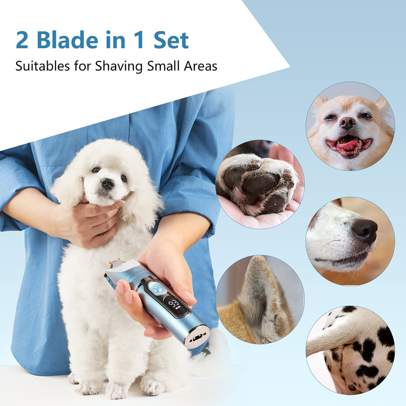 YHC Dog Clippers, Rechargeable, Cordless, Low Noise, Professional 2 in 1 Cat & Dog Grooming Kit for Small & Large Breeds with Thick & Heavy Coats. - PawsPlanet Australia