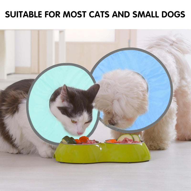 Bekecidi Cat Recovery Collar, 2 Pack Adjustable Cat Neck Guard Flat Collar Pet Elizabeth Collar Prevent Kittens and Puppies from Licking Wounds (L) Large (4th - PawsPlanet Australia