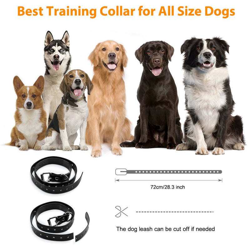 [Australia] - Luhuanx Dog Training Collar with Remote Reflective Collar Strap 1450ft Dog Shock Collar Beep Vibration Shock Modes for Small Medium Large Dogs Dog Collars Orange 