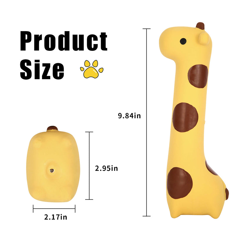 Petio Giraffe Dog Squeaky Toy – Soft Latex Dog Chew Toy – Giraffe Dog Toy for Puppies, Small, Medium and Large Dogs – Interactive and Fun Dog Squeak Toy for Fetching, Playing, Chewing - PawsPlanet Australia