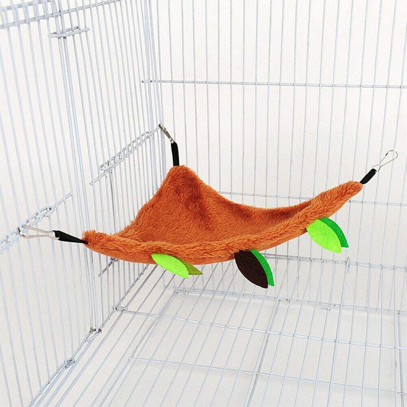 [Australia] - FunMove Hamster Hammock Rat Bird Parrot Hanging Warm Bed House Cage Nest Accessories Forest Pattern Cage Toy Leaf Hanging Tunnel and Swing for Sugar Glider Squirrel Hamster Playing Sleeping Pack of 5 