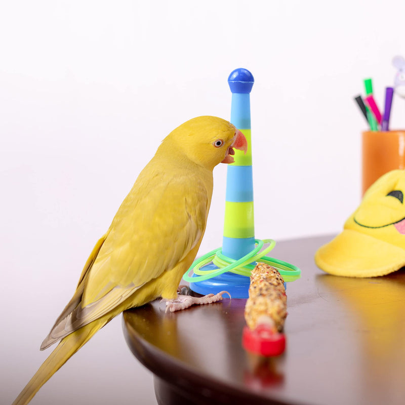 Bird Toys for Parrots and Cockatiels,7-Piece Combo Toy, Educational Toy Ring, Skateboard, Cotton Rope Mini Shoes, Bite Toy - PawsPlanet Australia