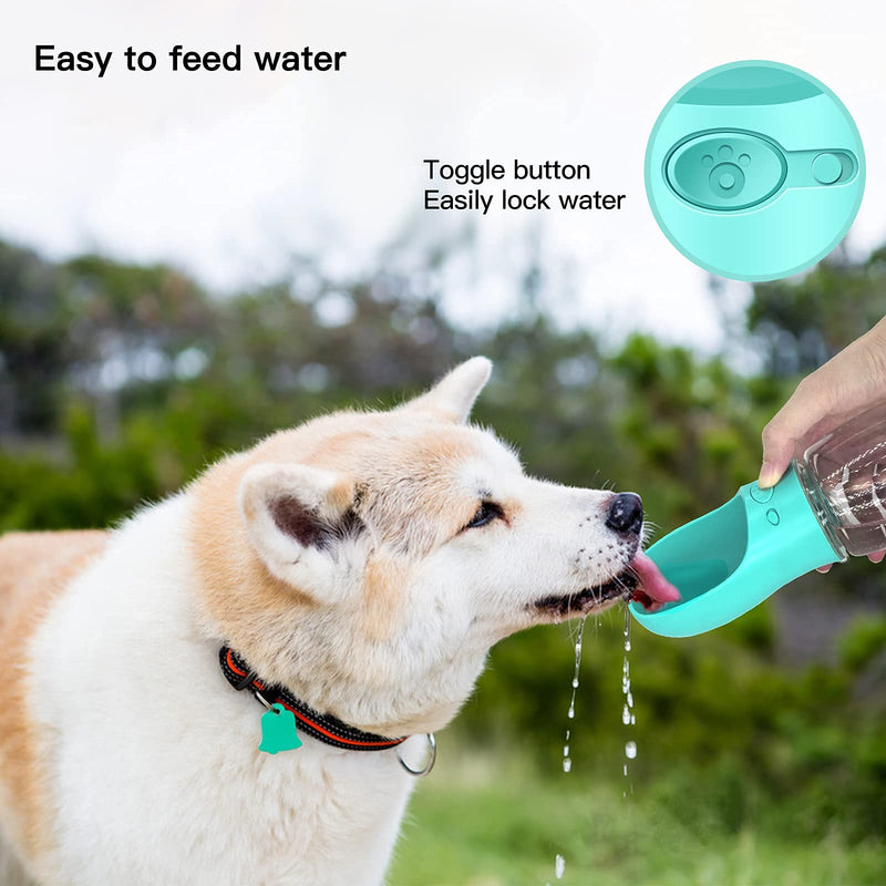 M&MKPET Dog Water Bottle for Walking 19-12OZ Portable Pet Water Bottles for Dogs Water Dispenser Dog Water Bowl Travel Drink Cup Dog Accessories for Outdoor 12oz(Blue) - PawsPlanet Australia