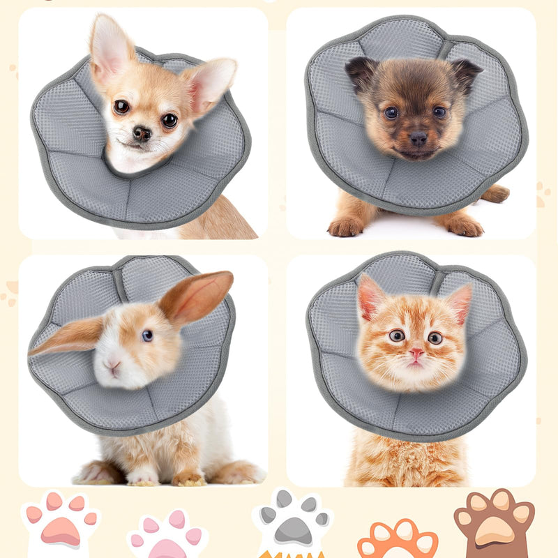 FainFun Neck Collar for Pets, Elizabethan Collar Cat, Adjustable Protective Collar, Prevent Licking/Biting Wounds, Suitable for Kittens, Puppies, Rabbits, Neck Circumference 15-21 cm (S) - PawsPlanet Australia