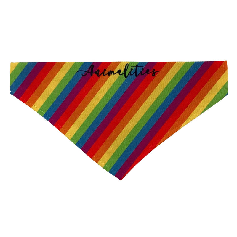 Pride LGBTQ Rainbow Flag Double Sided Slip-On Pet Bandana for Dogs, Cats and Rabbits Pride Flag S - PawsPlanet Australia