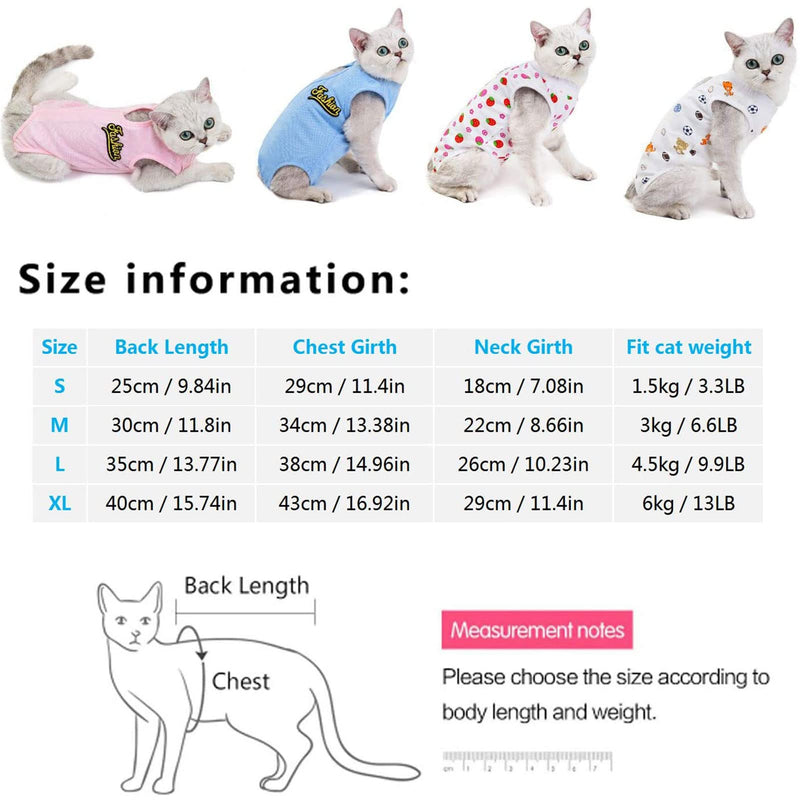 Komate Cat Surgical Professional Recovery Suit After Surgery Cotton Pet Kittens Physiological Clothes for Abdominal Wounds Skin Diseases E-Collar Alternative for Cats and Dogs (S, Blue) S - PawsPlanet Australia