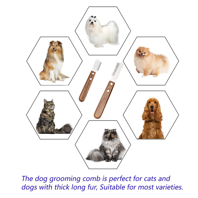 Pet Hair Removal Comb for Dogs Grooming Coat Stripping Knife for Dogs & Pets, Pluck Excess Undercoat Accessories Wooden Handle Grip and Stainless Steel Blade for Trim And Comb The Matted Or Knotted Undercoat Knots & Tangles - PawsPlanet Australia