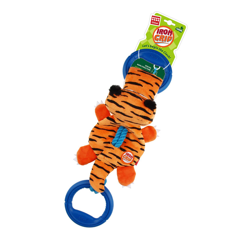 Suhaco Squeaky Tug of War Dog Toys Durable Dog Plush Toy Chew Toys Tiger Shape Training Toy For Small/Medium Dogs - PawsPlanet Australia