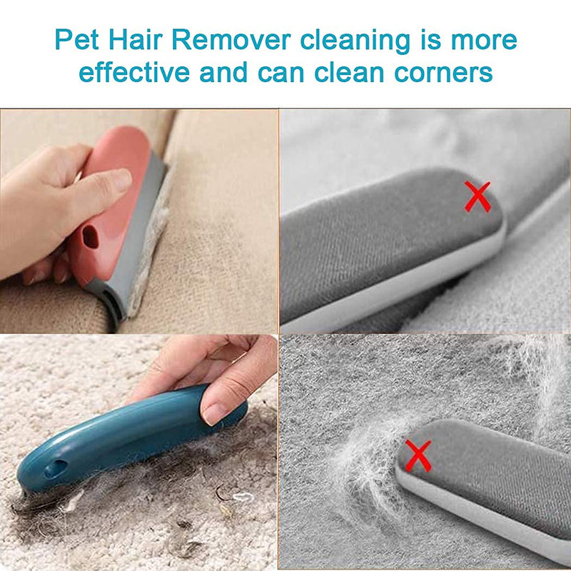 Pet hair remover Brush 4Pcs Pet Hair Detailer with Handle Cat and Dog Hair Remover Brush for Cleaning Cars Furniture Carpet Sofa Clothes beds couches with 2 Dog Shampoo Brushes (4PCS) - PawsPlanet Australia