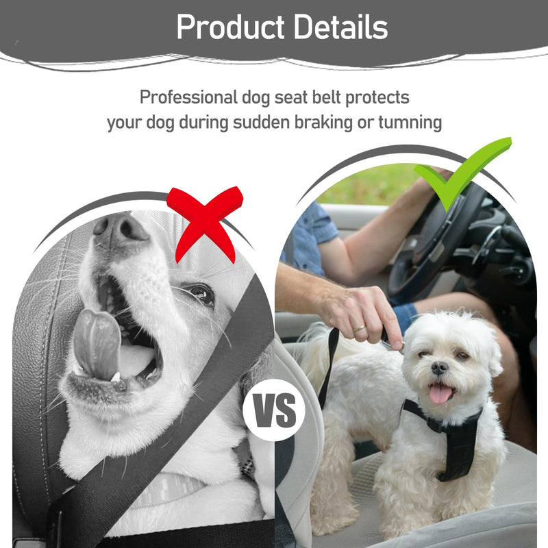 Idota dog seat belt car, shock absorber dog, seat belt dog car, elasticity of the elastic belt for pets, adjustable pull rope for pets - PawsPlanet Australia
