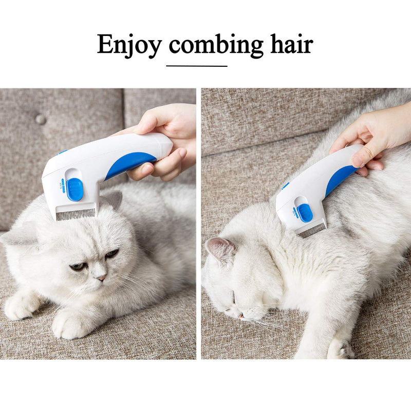 LQRLY Electric Flea Comb for Pet, Fleas Removal Tool Electric Brush Comb for Dogs Cats CSZ - PawsPlanet Australia