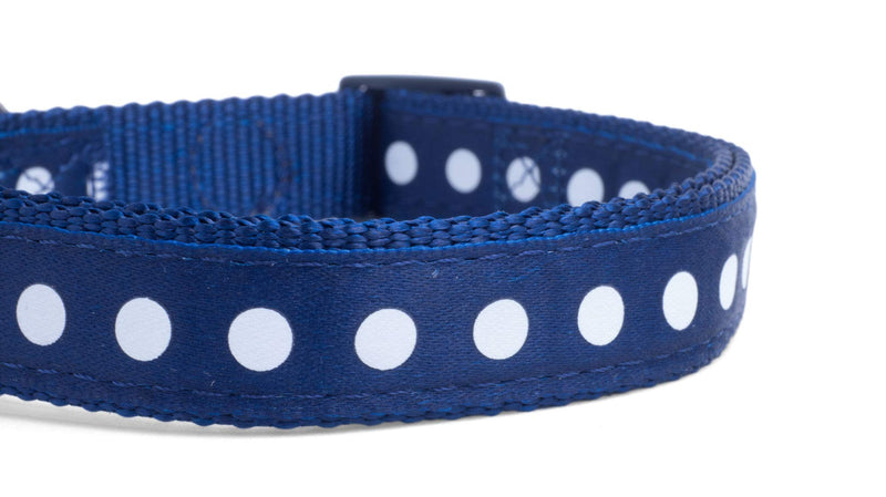 Petface Dots Print Dog Collar, Large, Blue/White - PawsPlanet Australia