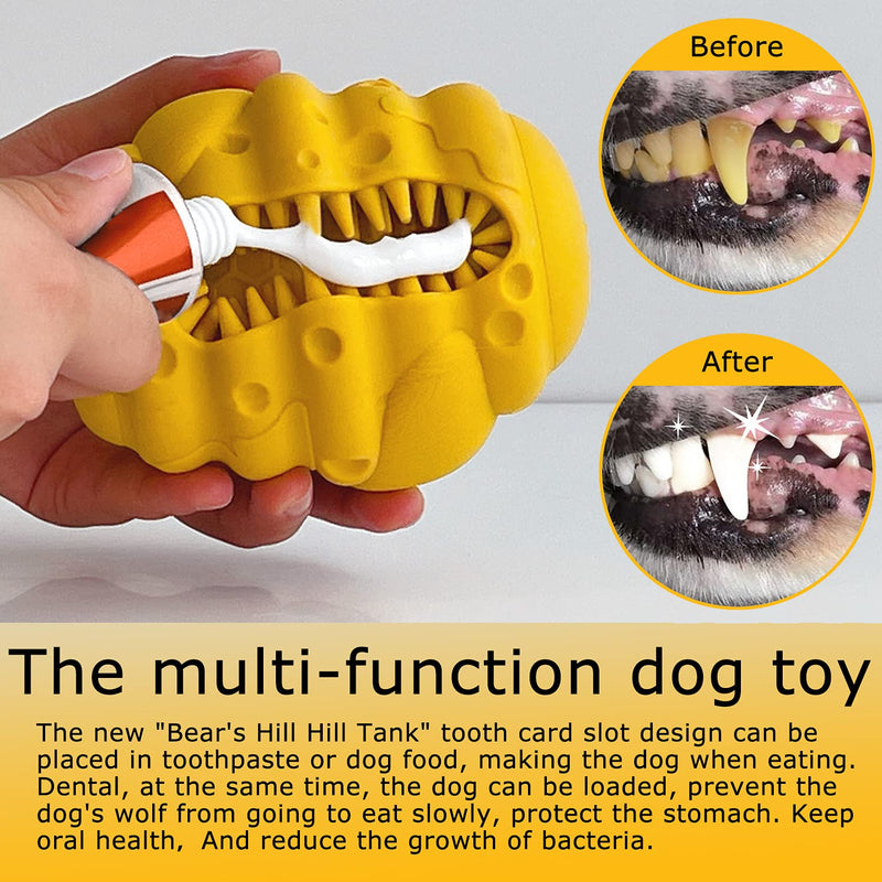 Dog Chew Toys for Aggressive Chewers Large Medium Breeds Dog Puzzle Toys Interactive Treat Dispensing Slow Feeder Nearly Indestructible Heavy Duty Durable 100% Safe Rubber Teeth Cleaning Toys - PawsPlanet Australia