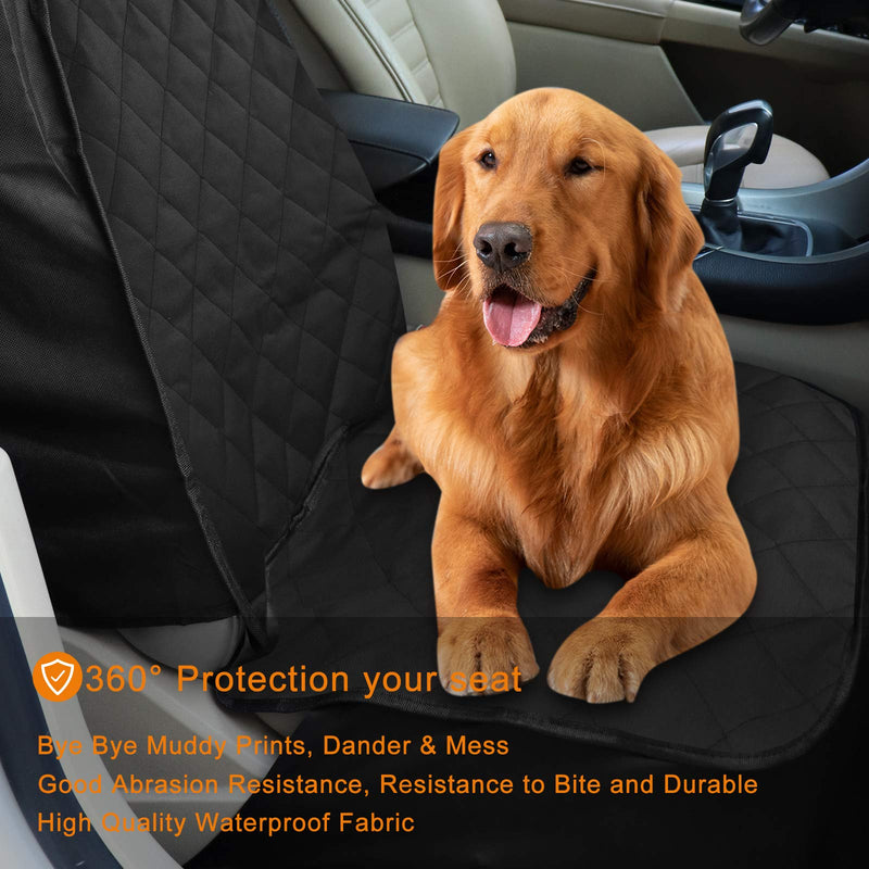 Alfheim Dog Car Seat Covers, Back seat cover Nonslip Rubber Backing with Anchor, for All Cars, Trucks & SUVs, Black (2019 Version) (Front Seat Cover(2019 Versin)) L - PawsPlanet Australia