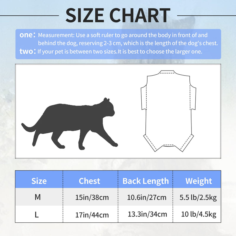 NiCola Cats Professional Recovery Suit for Abdominal Wounds or Skin Diseases, E-Collar Alternative for Cats, Wear After Surgery, Kitten Physiological Clothing (Blue, L) blue - PawsPlanet Australia