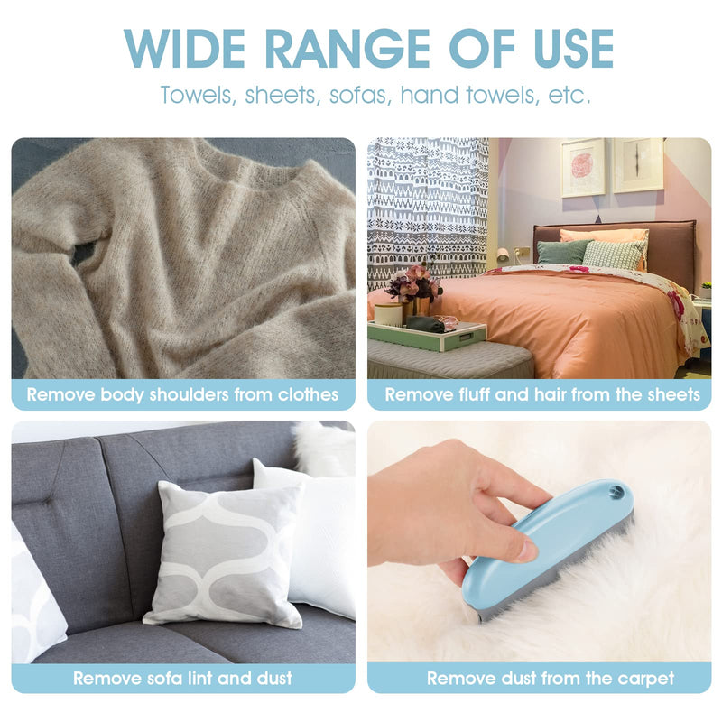 cobee Pet Hair Remover Brush, Pet Hair Detailer Dog Hair Remover Lint Remover Brush Cat Hair Remover Comb Rubber Brush Dog Hair Removal Products for Couch Furniture Carpet Clothing (Light Blue) Light Blue - PawsPlanet Australia