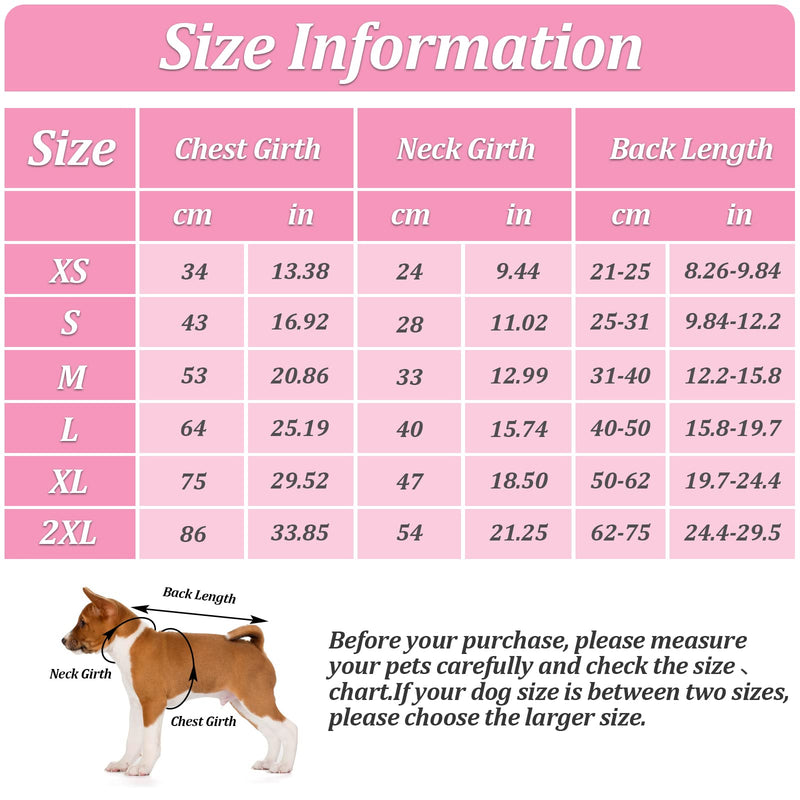 Recovery suit for dogs, castration wound protection suits, puppies dog bodysuit after surgery, post-operative protective clothing, wounds, anti-licking, e-collar alternative after operations (pink, XXL). - PawsPlanet Australia