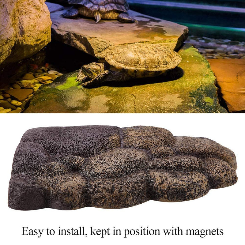 FTVOGUE Turtle Basking Floating Platform Magnetic Resin Island Aquarium Decor for Semi Aquatic Animals(NS-78) NS-78 - PawsPlanet Australia