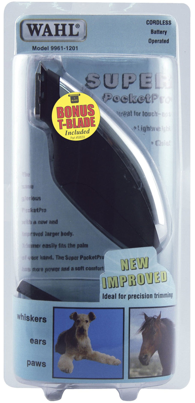 Wahl 9961-1291 Super Pocket Pro Trimmer by Wahl Professional Animal,Silver - PawsPlanet Australia