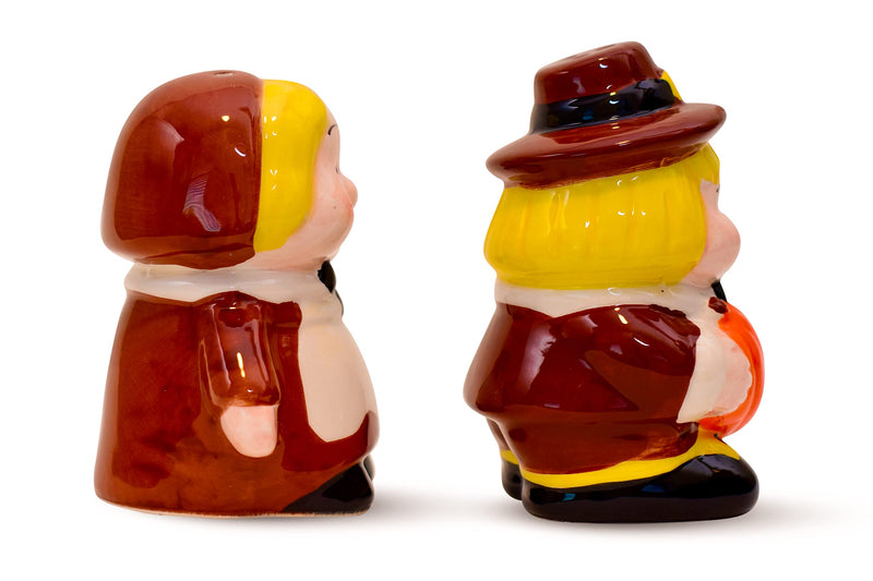 Holiday Salt and Pepper Shakers, Pilgrim Couple Holiday Ceramic Set, Thanksgiving Decor, Barclay’s Buys - PawsPlanet Australia