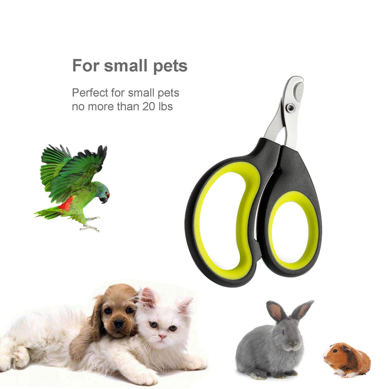 [Australia] - Wzhe Cat Nail Clipper Trimmer - Premium Pet Nail Clippers with Sharp Flat Blade, Big Handle Cats Claw Trimmers and Nail File for Puppy, Kitten, Small Pets 