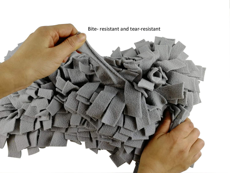 [Australia] - MY-PETS Snuffle Mat for Dogs and Puppies, Dog Feeding Mat for Smell Training, Anti Slip Sniffing Pad, Pet Activity Mat Foraging Blankets Dog Toys for Boredom Release (Bone/Round/Square/Bowl) Grey 