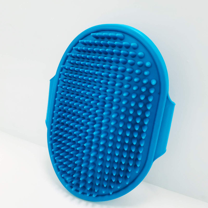 Pet Bath Brush,3 In 1 Pet Grooming Shampoo Brush with Adjustable Ring Buckles,Use for Pet Dogs or Cats to Remove Long or Short Hair,Blue - PawsPlanet Australia