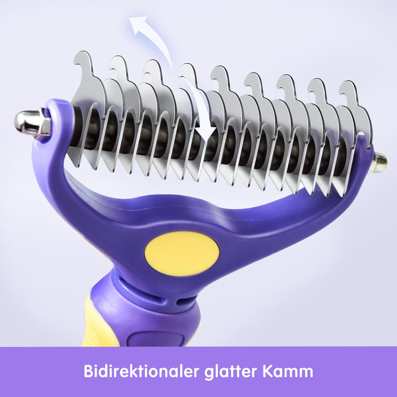 ADRAL claw scissors for cats and dogs, dog hair removal, undercoat brush for dogs, dog comb - fur brush for long hair and short hair, self-cleaning pet brush - PawsPlanet Australia