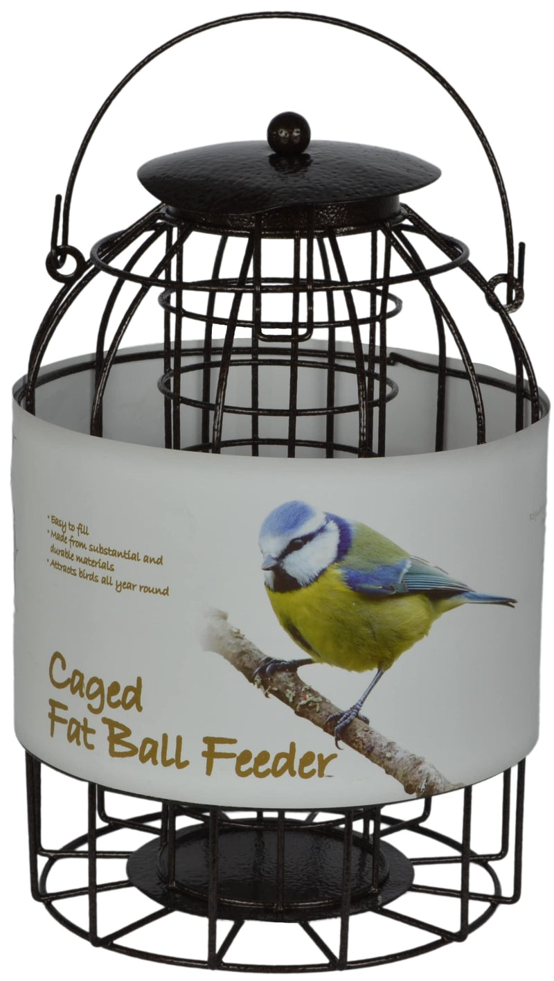 Green Jem Dome Caged Fat Ball Wild Bird Feeder, Designed To Deter Squirrels And Also Larger Garden Birds Such As Pigeons And Doves, - PawsPlanet Australia