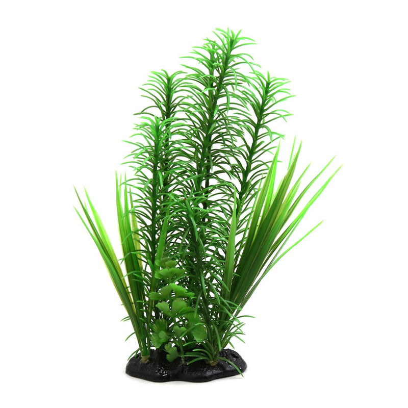 [Australia] - uxcell Green Plastic Plant Aquarium Terrarium Landscaping Ornament Habitat Decor w Ceramic Base 