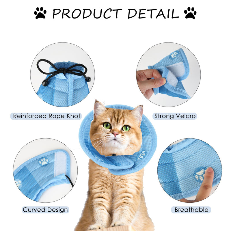 Protective Cat Collar, Adjustable Neck Brace Cat Collar - Deal for Recovery After Surgery and Injuries, Tapered Soft Collar for Puppies - Small Dogs and Cats - PawsPlanet Australia