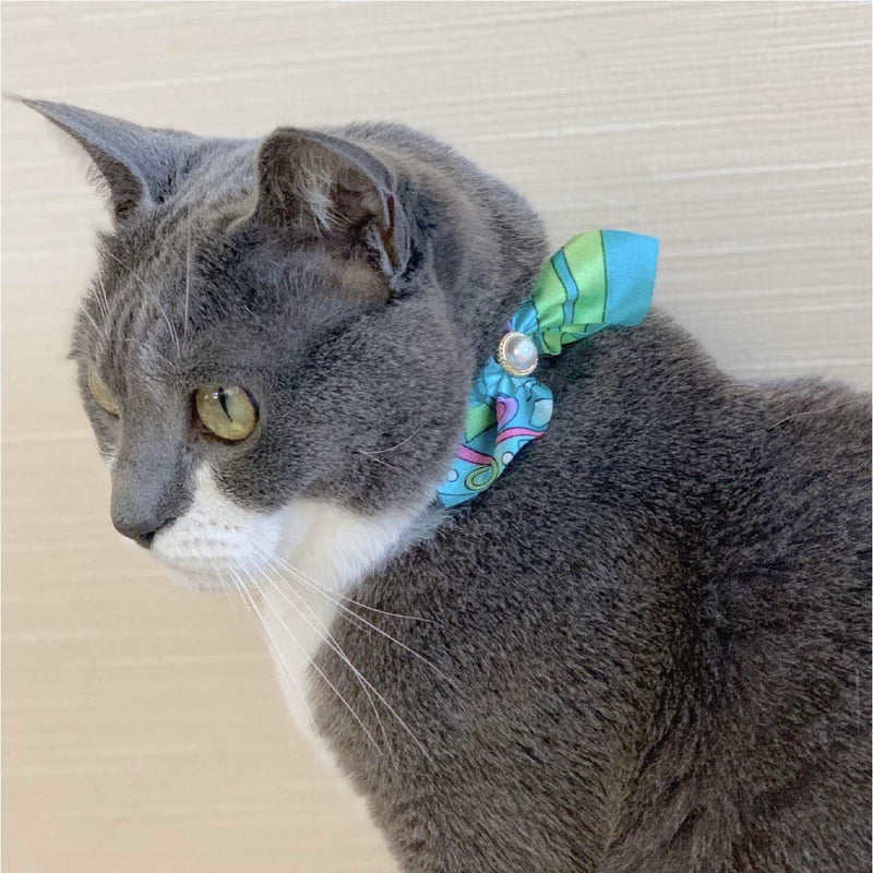 Elegant Ascot Cat Collar Blue - PawsPlanet Australia