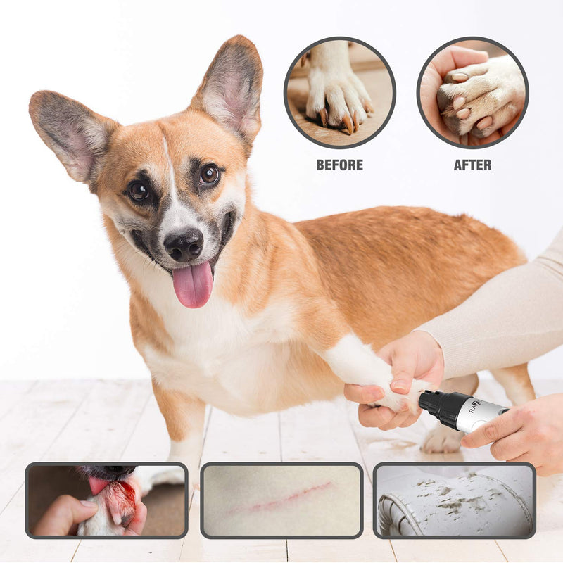 Razoo Dog Nail Grinder with Two Speed – Professional Electric Pet Nail Trimmer for Cats, Large, Medium & Small Dogs - Painless Paw Smoothing, Grooming, Trimming Tool – Rechargeable, Low Noise & Quiet - PawsPlanet Australia