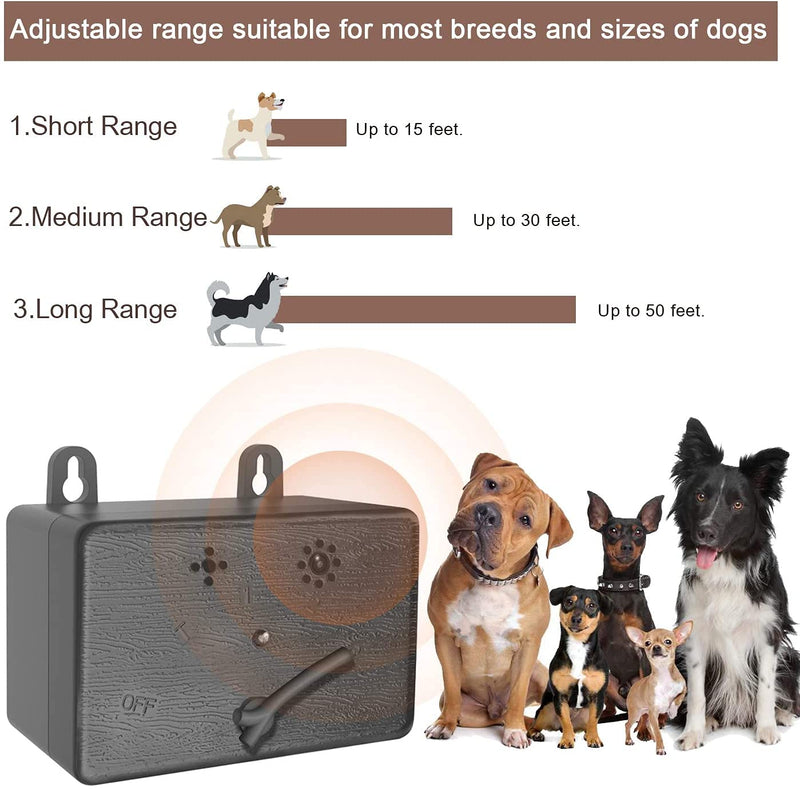 ZNFSZ Anti-bark Device. Ultrasonic bark Deterrent. Outdoor Waterproof bark Control. Device Suitable for Large, Medium and Small Dogs Within 50 feet Black1 - PawsPlanet Australia